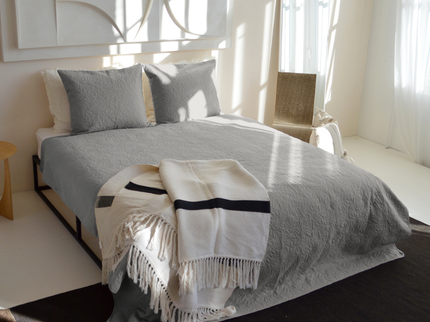 Bedsprei Flowers - Zilver