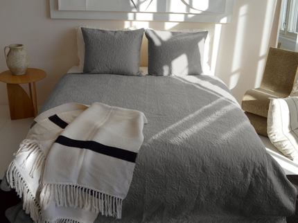 Bedsprei Flowers - Zilver