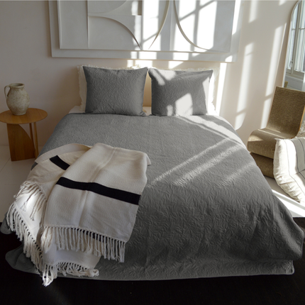 Bedsprei Flowers - Zilver