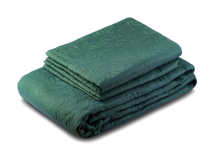 Bedsprei Flowers - Donkergroen