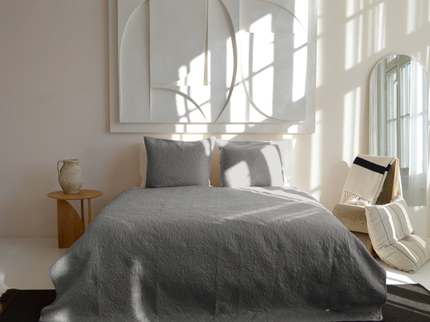 Bedsprei Flowers - Zilver