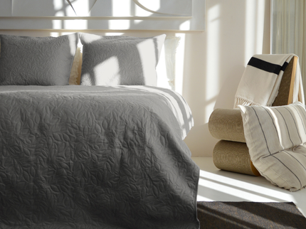 Bedsprei Flowers - Zilver