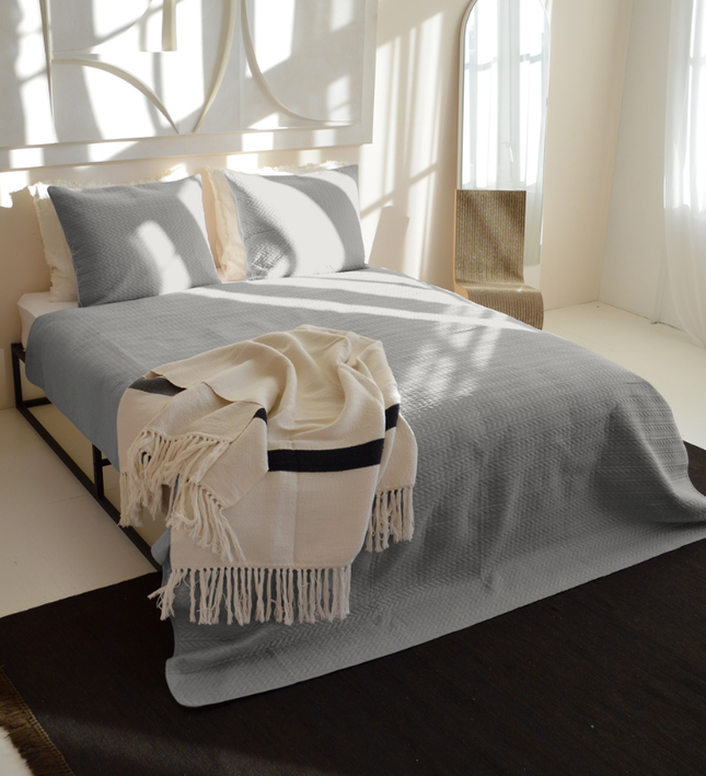 Bedsprei Rope - Zilver