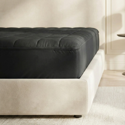Wasbare Topper & Hoeslaken in 1 – Ultiem Slaapcomfort - Zwart