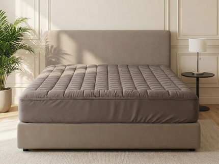 Wasbare Topper & Hoeslaken in 1 – Ultiem Slaapcomfort - Taupe