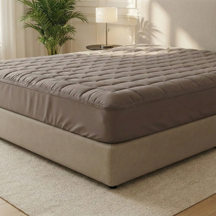 Wasbare Topper & Hoeslaken in 1 – Ultiem Slaapcomfort - Taupe