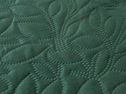 Bedsprei Flowers - Donkergroen