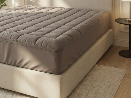 Wasbare Topper & Hoeslaken in 1 – Ultiem Slaapcomfort - Taupe