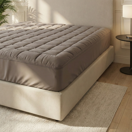 Wasbare Topper & Hoeslaken in 1 – Ultiem Slaapcomfort - Taupe