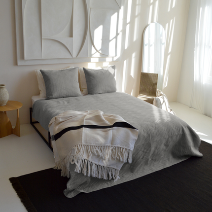 Bedsprei Layers - Zilver