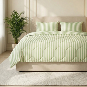 Easy Dekbed Zonder Overtrek - McGregor Streep - Groen