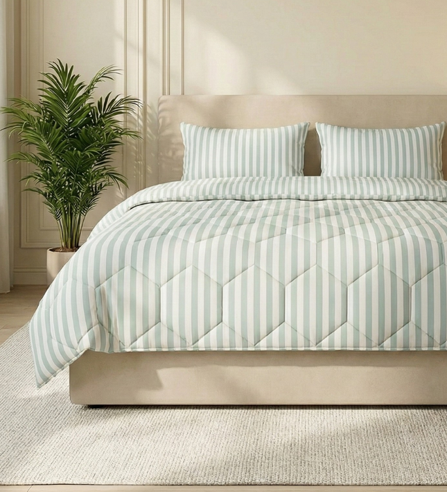 Easy Dekbed Zonder Overtrek - McGregor Streep - Blauw