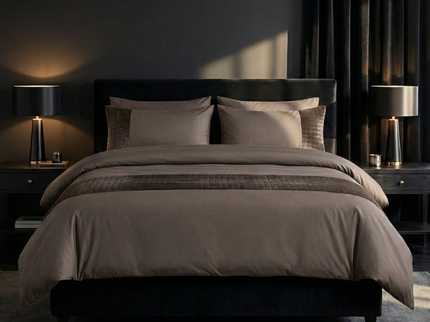 Dekbedovertrek Velvet Band - Taupe