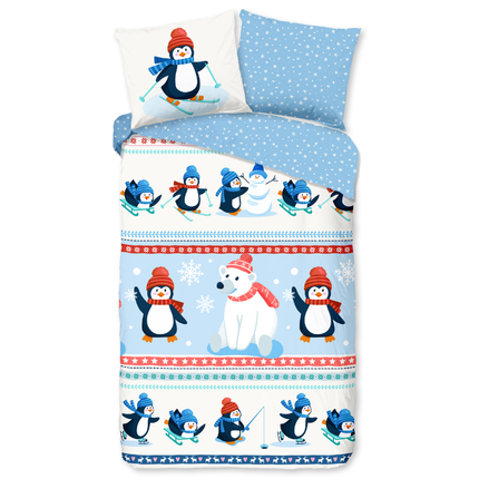 Dekbedovertrek Katoen-Flanel - Penguins