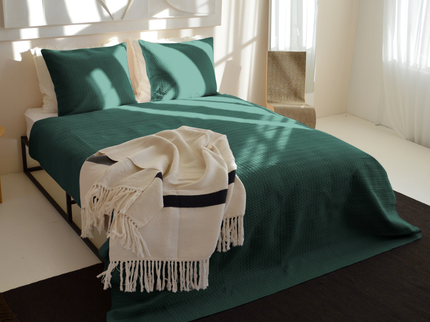 Bedsprei Rope - Donkergroen