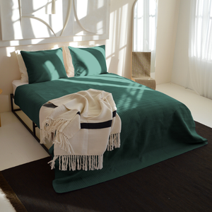 Bedsprei Rope - Donkergroen