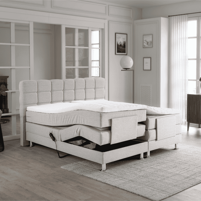 Elektrische Boxspring Arizona - Beige