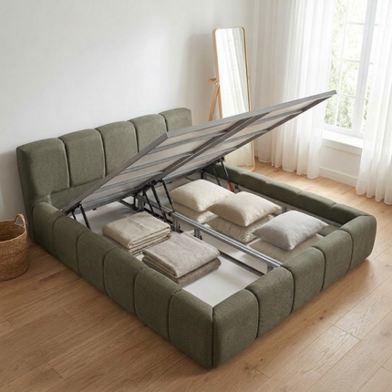 Boxspring met Opbergruimte - Palermo Deluxe - Groen