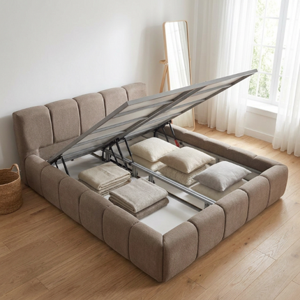 Boxspring met Opbergruimte - Palermo Deluxe - Taupe