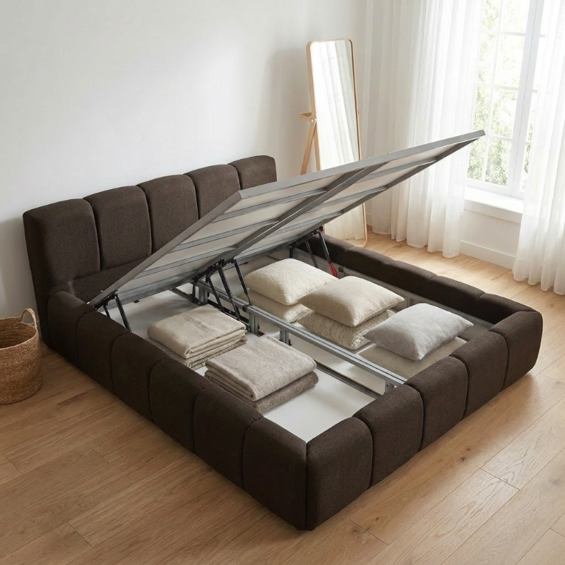 Box Spring Brown Boxspring met Opbergruimte - Palermo - Bruin | Dekbed Discounter