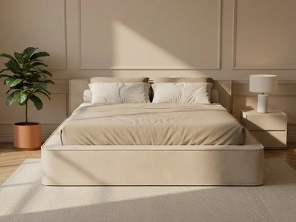Boxspring met Opbergruimte Amour Tranquility - Crème