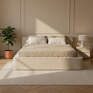 Boxspring met Opbergruimte Amour Tranquility - Crème