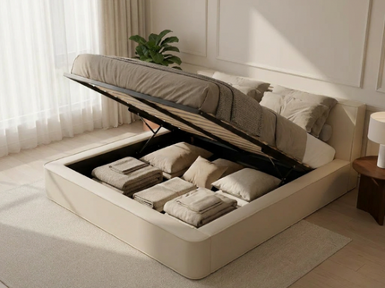 Boxspring met Opbergruimte Amour Tranquility - Crème