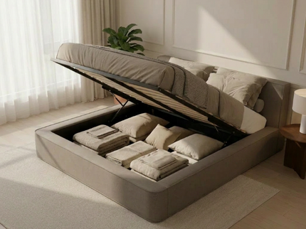 Boxspring met Opbergruimte Amour Tranquility - Taupe