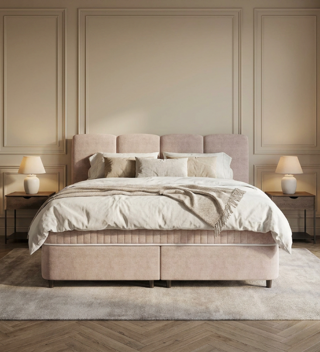 Boxspring met Opbergruimte - Allure - Taupe