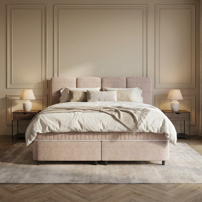 Boxspring met Opbergruimte - Allure - Taupe