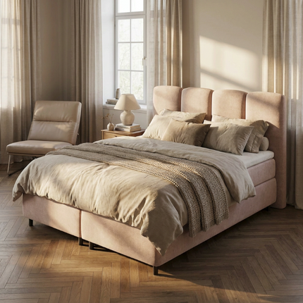 Boxspring met Opbergruimte - Allure - Taupe