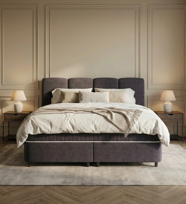 Boxspring met Opbergruimte - Allure - Antraciet