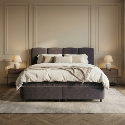 Boxspring met Opbergruimte - Allure - Antraciet