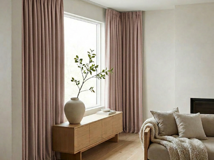 Gordijnen Verduisterend & Isolerend - Ringen - Oud Roze
