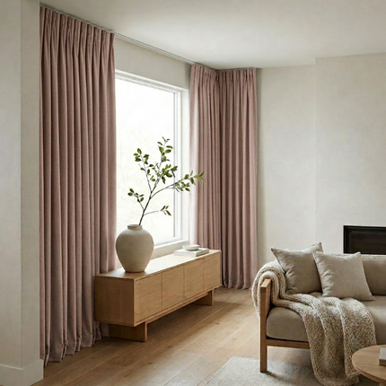 Gordijnen Verduisterend & Isolerend - Ringen - Oud Roze