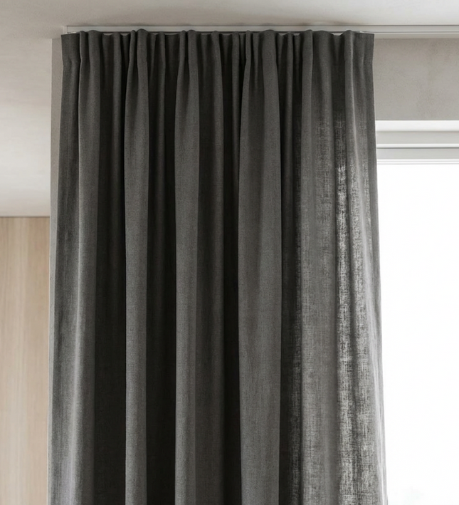Gordijnen met Linnen Look - Haken - Antraciet