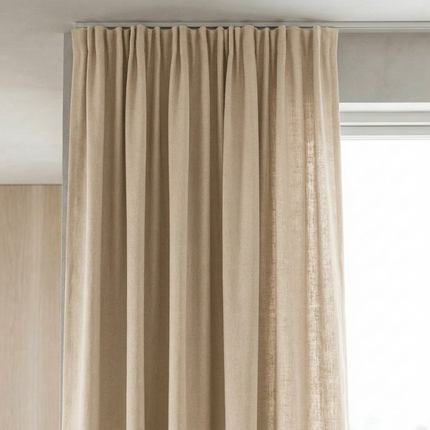 Gordijnen met Linnen Look - Haken - Beige
