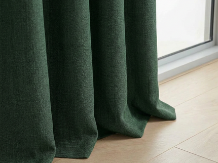 Gordijnen met Linnen Look - Ringen - Groen