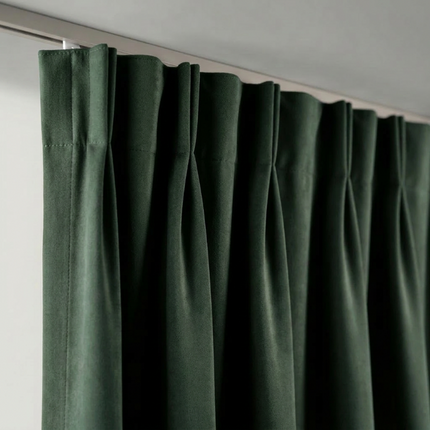 Velvet Gordijnen Verduisterend - Haken - Groen