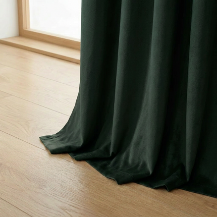 Velvet Gordijnen Verduisterend - Haken - Groen