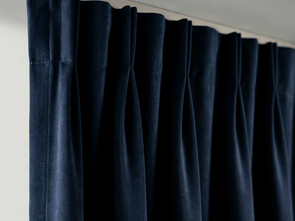 Velvet Gordijnen Verduisterend - Haken - Navy