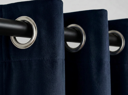 Velvet Gordijnen Verduisterend - Ringen - Navy
