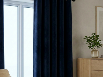 Velvet Gordijnen Verduisterend - Ringen - Navy