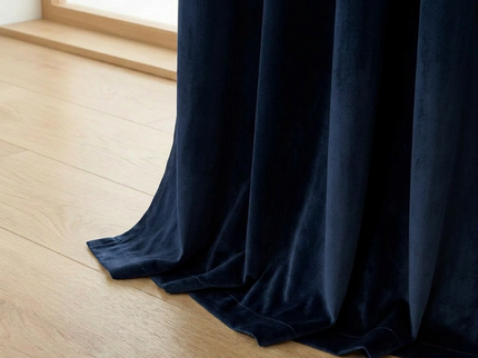 Velvet Gordijnen Verduisterend - Haken - Navy