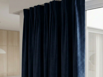 Velvet Gordijnen Verduisterend - Ringen - Navy