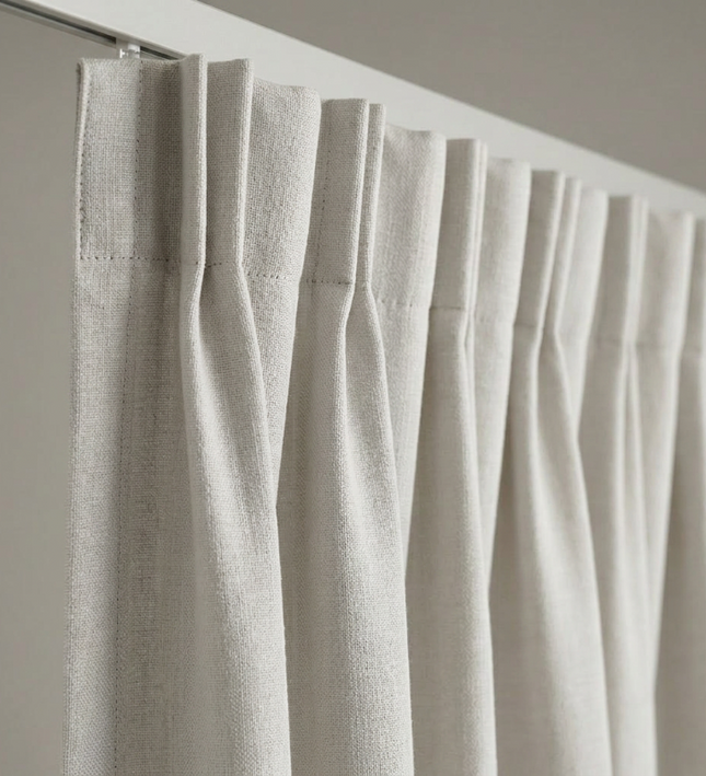 Gordijnen met Linnen Look - Haken - Off White