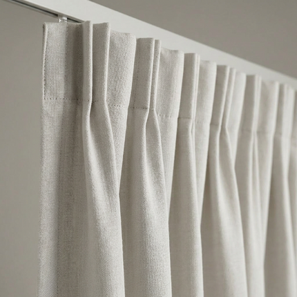Gordijnen met Linnen Look - Haken - Off White