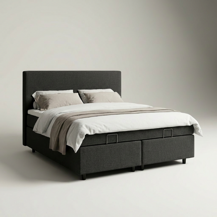 Boxspring Julia met opbergruimte - Zwart