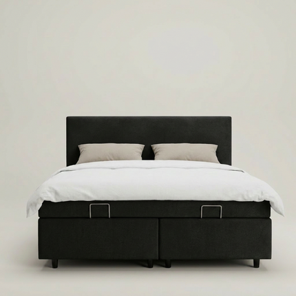 Boxspring Julia met opbergruimte - Zwart
