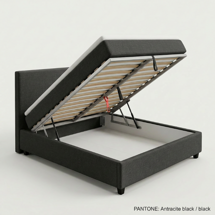 Boxspring Julia met opbergruimte - Zwart